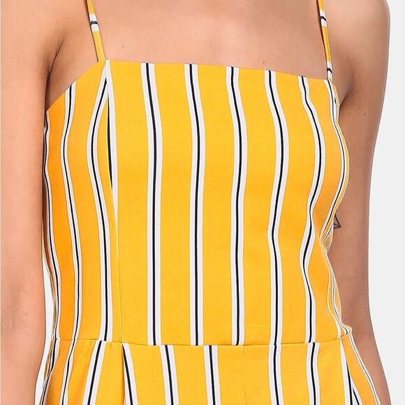 Tommy Hilfiger Yellow and Blue Jumpsuit with Wide-Leg Design Women's XL - Picture 4 of 8